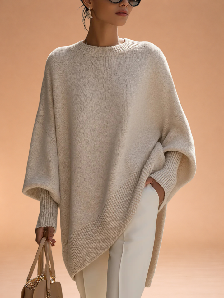 Oversized Knit Poncho Sweater