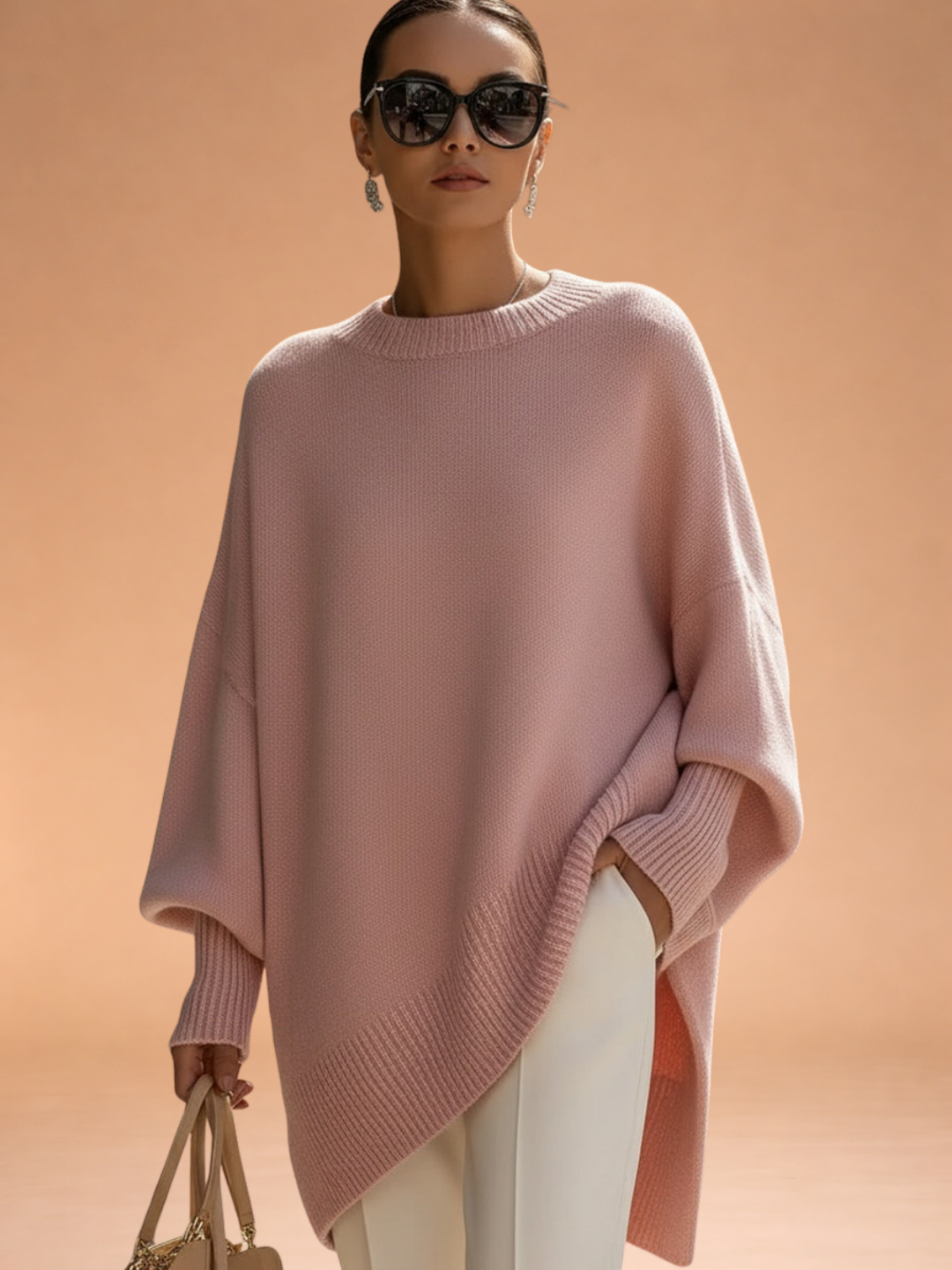 Oversized Knit Poncho Sweater